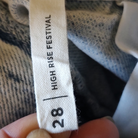 PacSun Cut Off High Rise Festival Denim Blue Women's Shorts - Picture 9 of 9